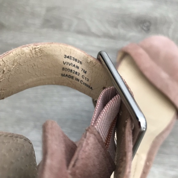 Calvin Klein Vivian Pink Open Toe Heel Size 7 - Picture 3 of 12